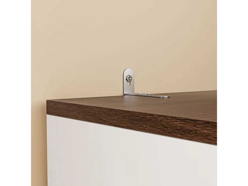 SoBuy Kledingkast met 2 deuren Wit Hout 45x55x187cm KSB03-W