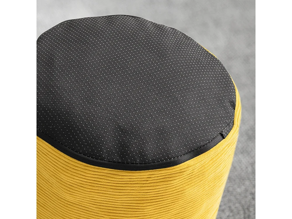 SoBuy Nordic Armchair with Footstool Yellow 110x125x65cm FST100-Y
