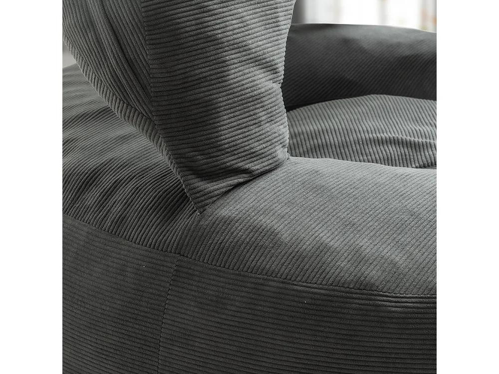 SoBuy Armchair with Ottoman Relax & Reading Chair Grey 110x125x65cm FST100-DG