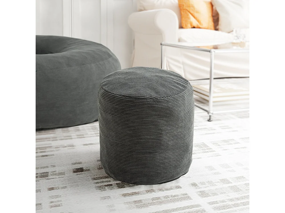 SoBuy Armchair with Ottoman Relax & Reading Chair Grey 110x125x65cm FST100-DG
