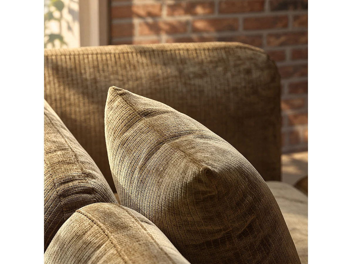 Canapé modulable 4 places en velours bronze PABLO