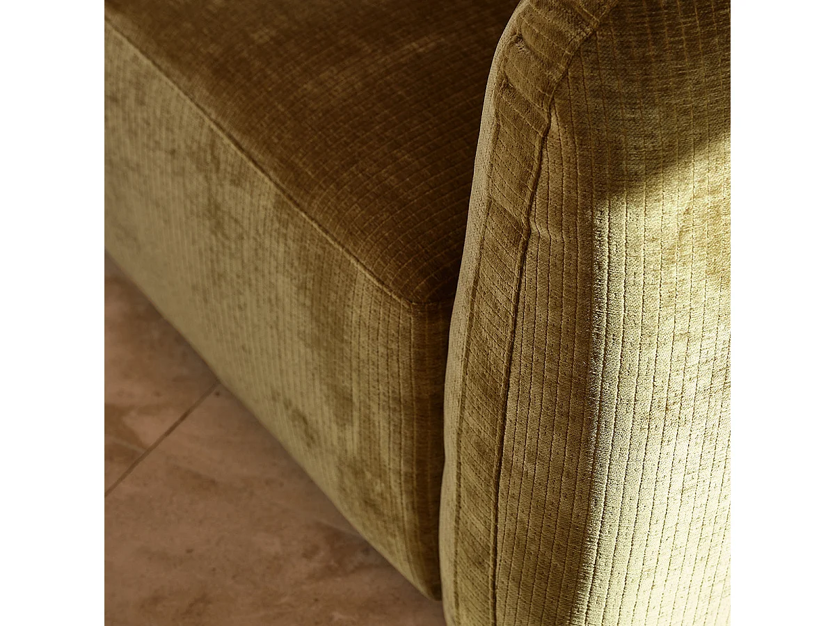 Canapé modulable 3 places en velours bronze PABLO
