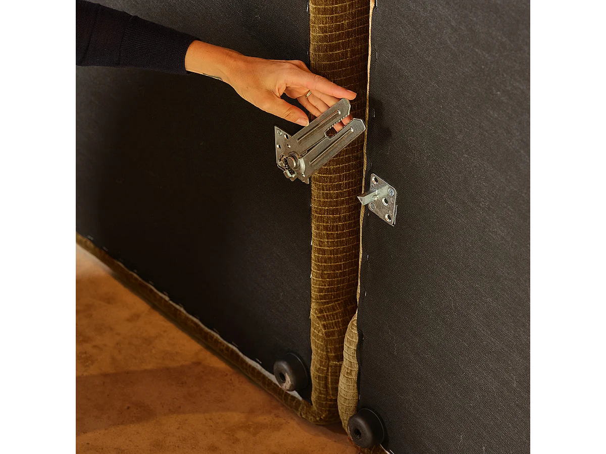 Canapé modulable 3 places en velours bronze PABLO