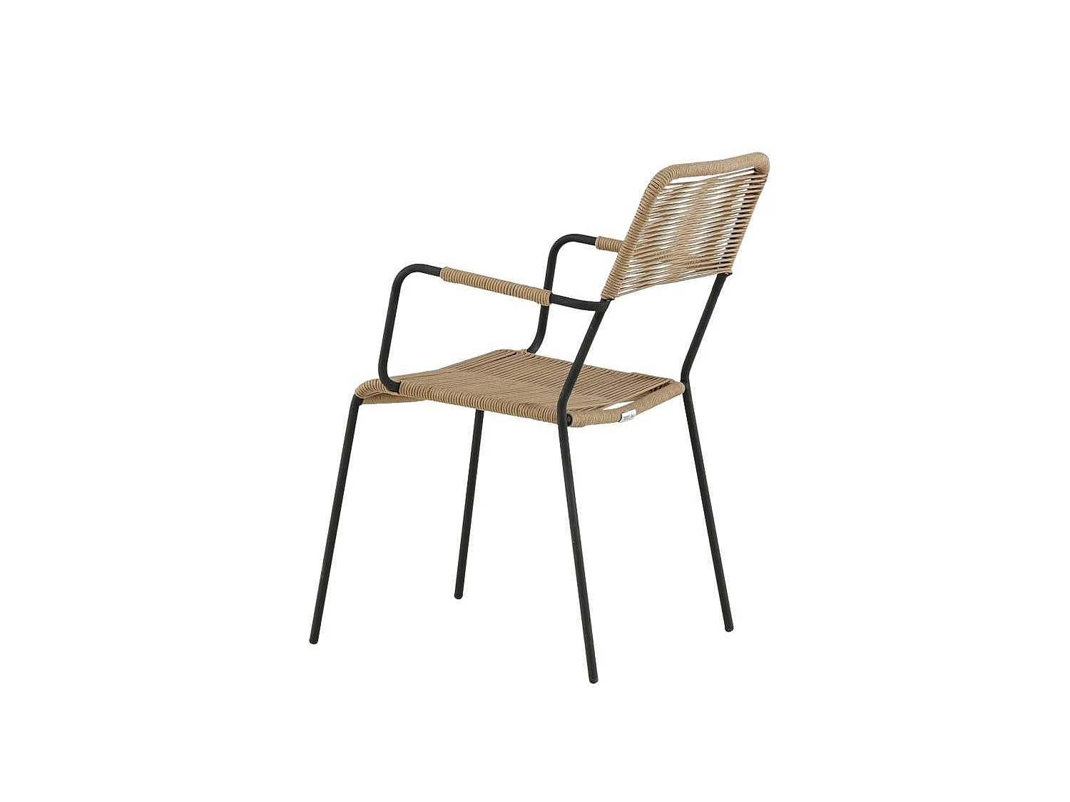 Chaise de Jardin "Lindos" 85cm Naturel & Noir