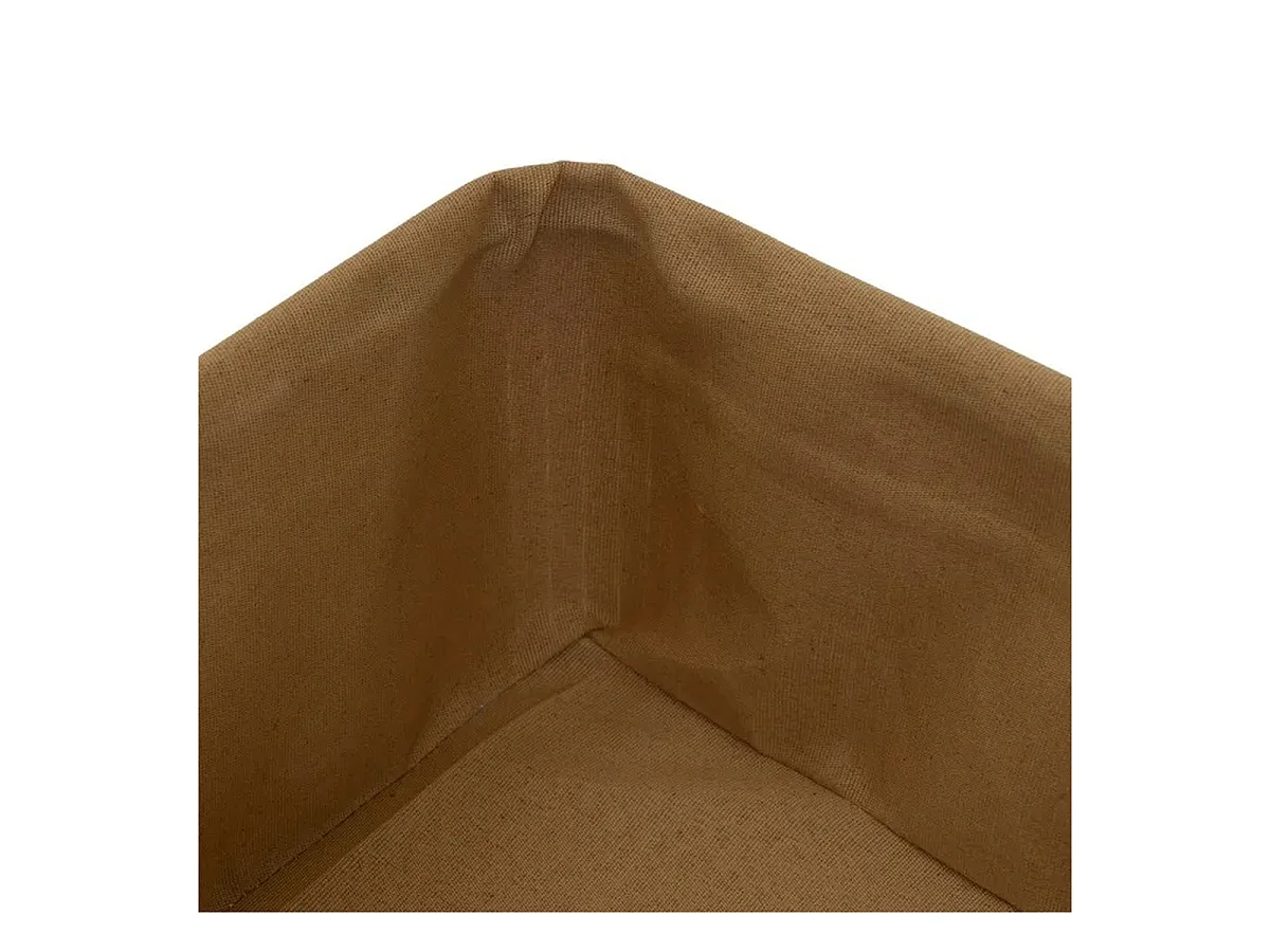 Lot de 4 Paniers de Rangement Multiformes en Bambou et Tissu Marron,Corbeilles Multi-Usages Décoratives