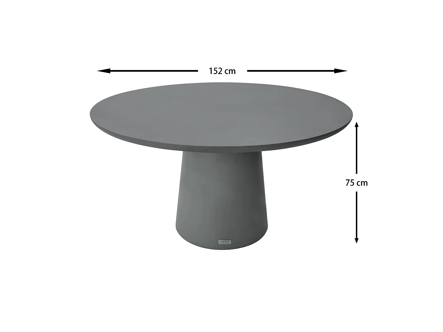 ELEMENTI RIO Table à manger Grande 152x152x75