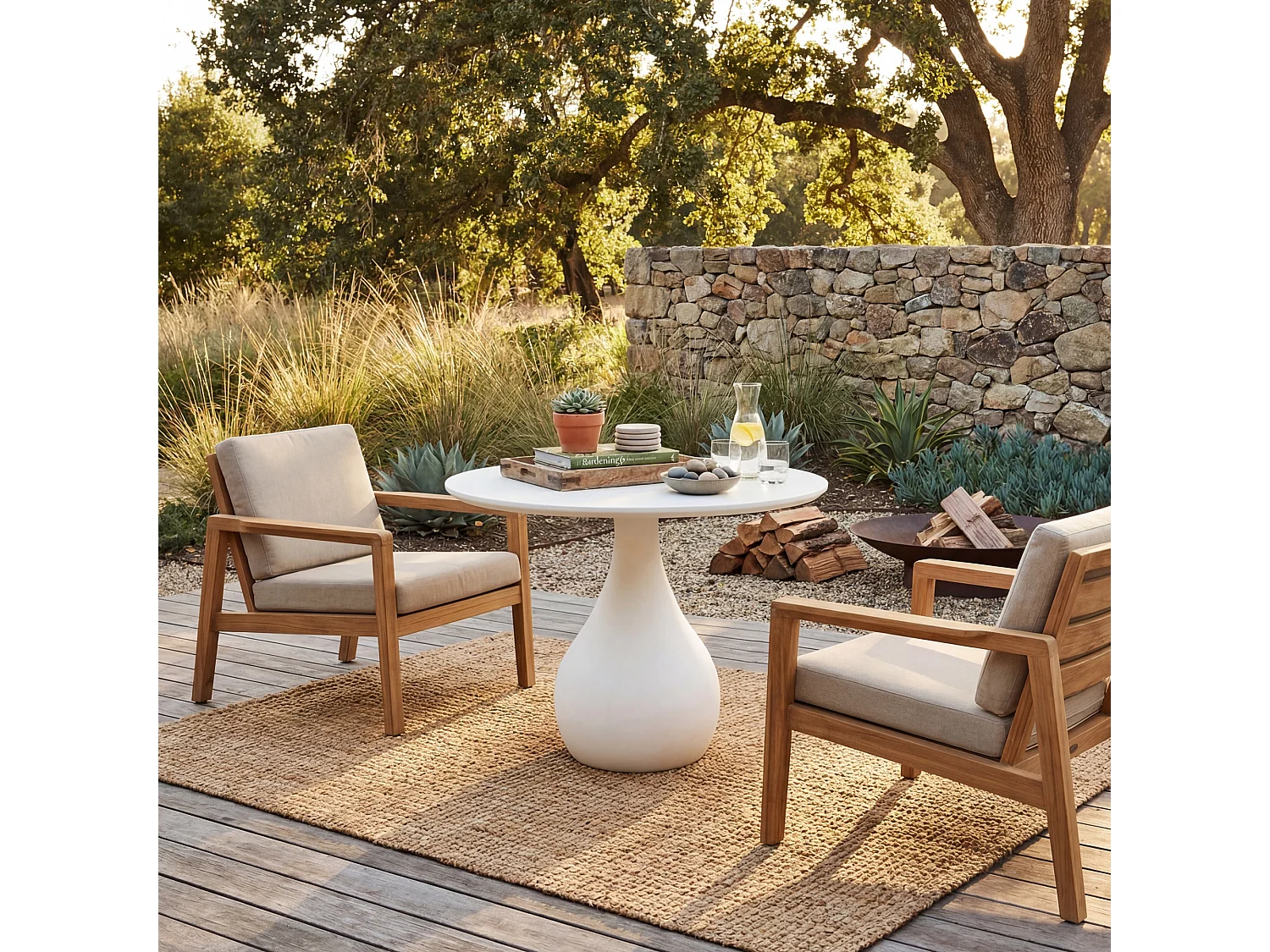 ELEMENTI CORDOBA Eettafel Middel 91.4x91.4x75