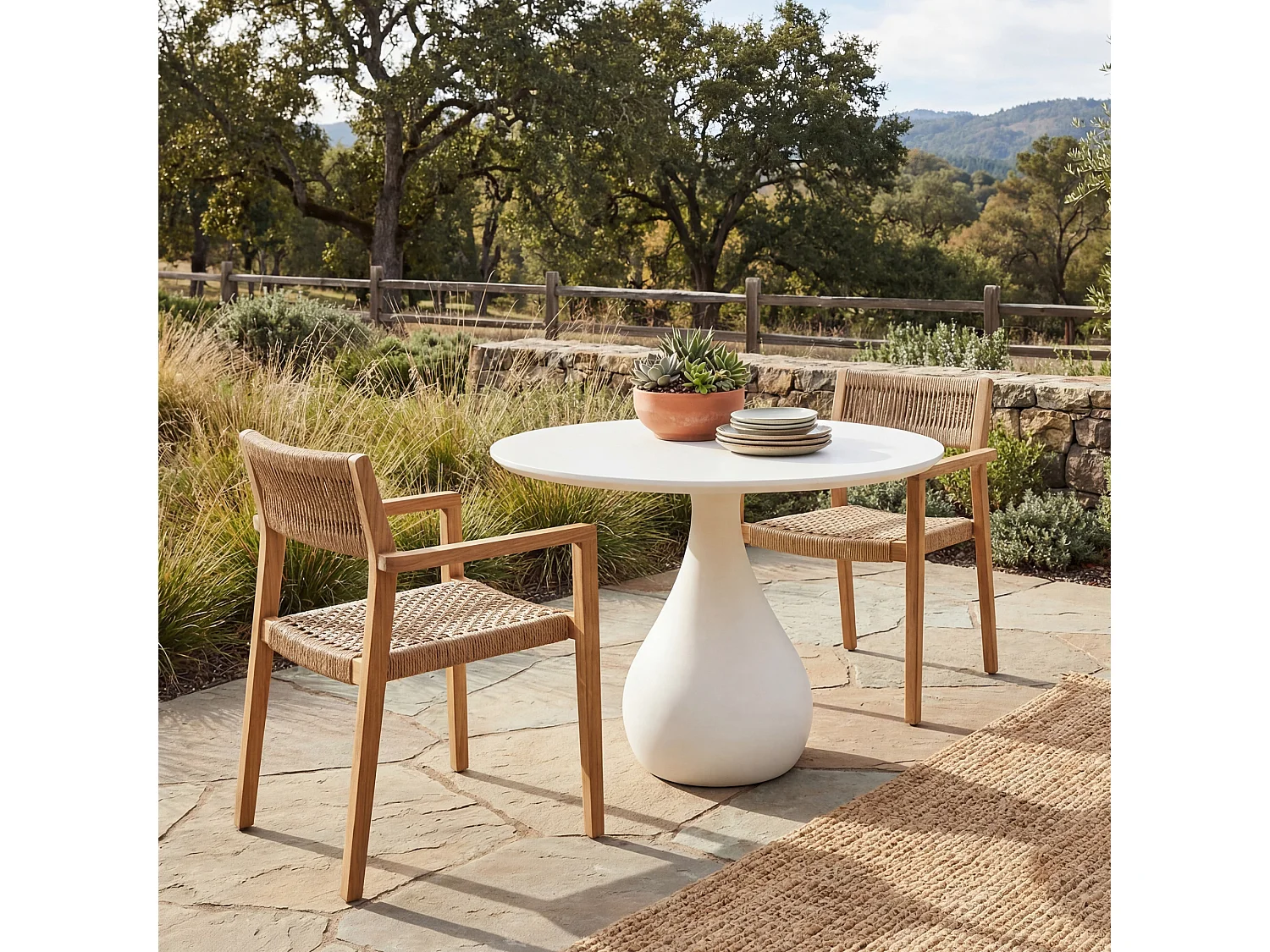 ELEMENTI CORDOBA Eettafel Middel 91.4x91.4x75