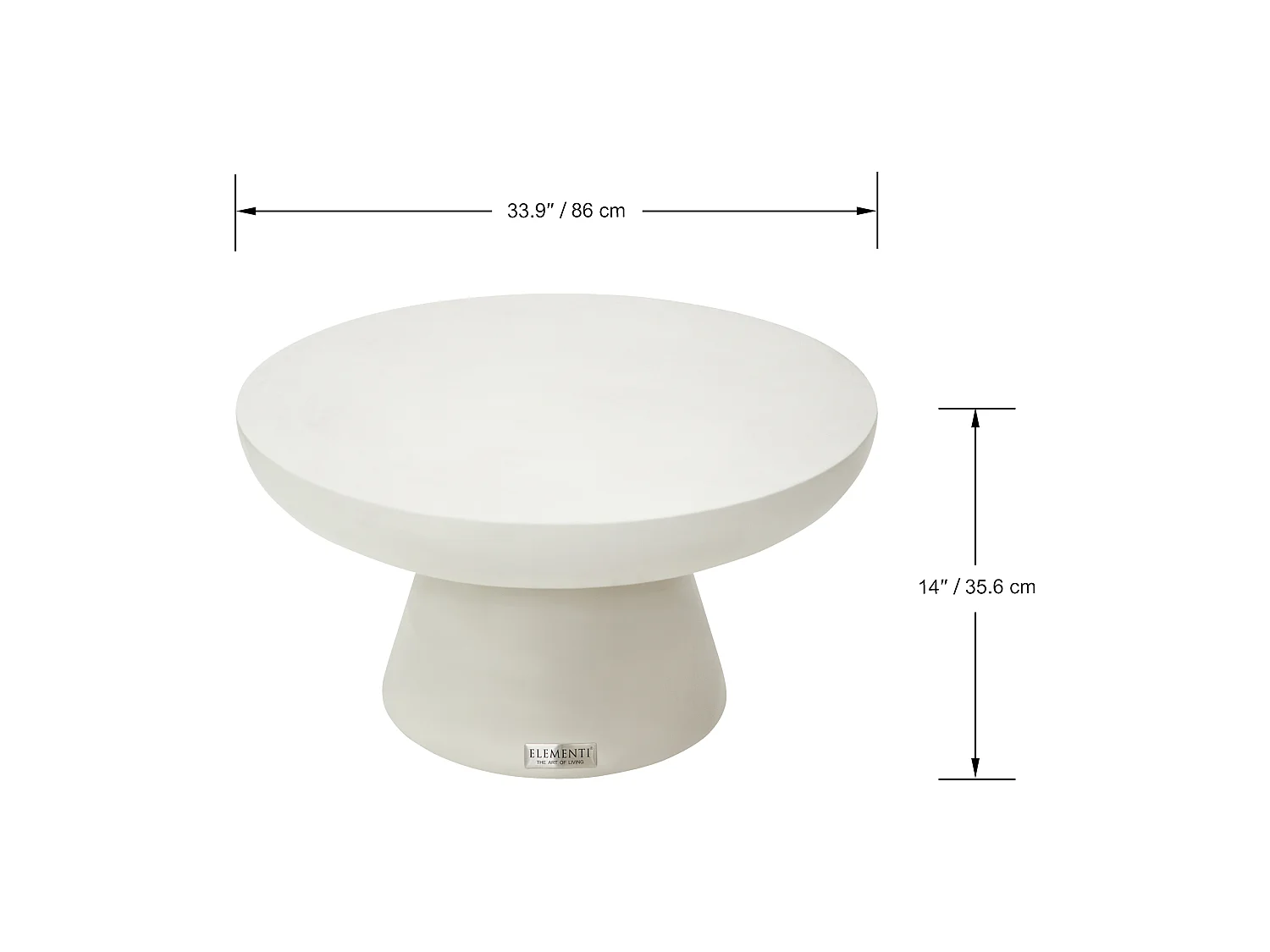 ELEMENTI KYLIX Salontafel 86x86x35