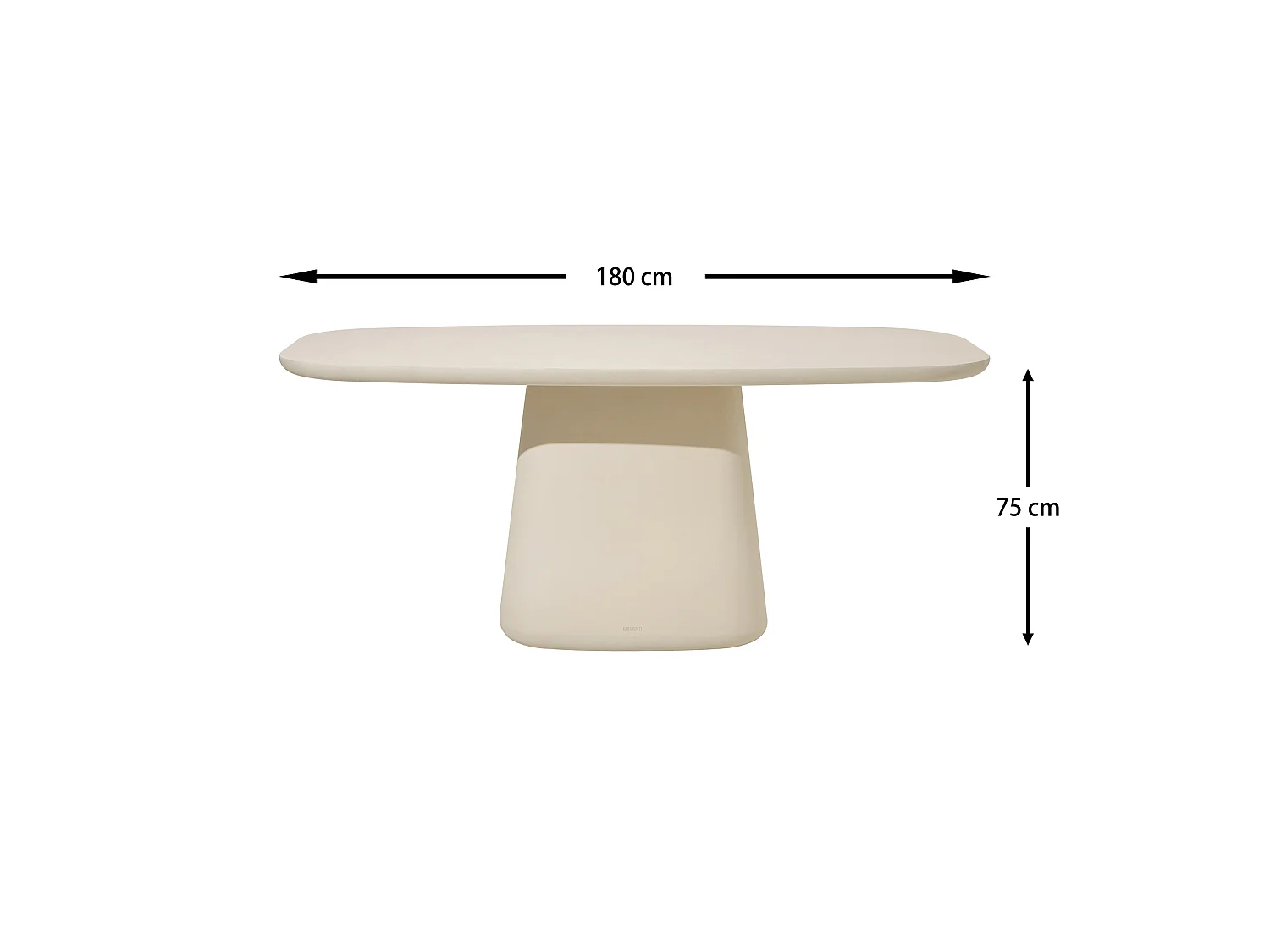 ELEMENTI HORIZON Table à manger Moyenne 180x90x75