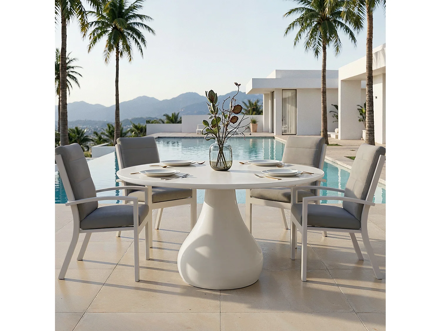 ELEMENTI CORDOBA Eettafel Groot 152x152x75