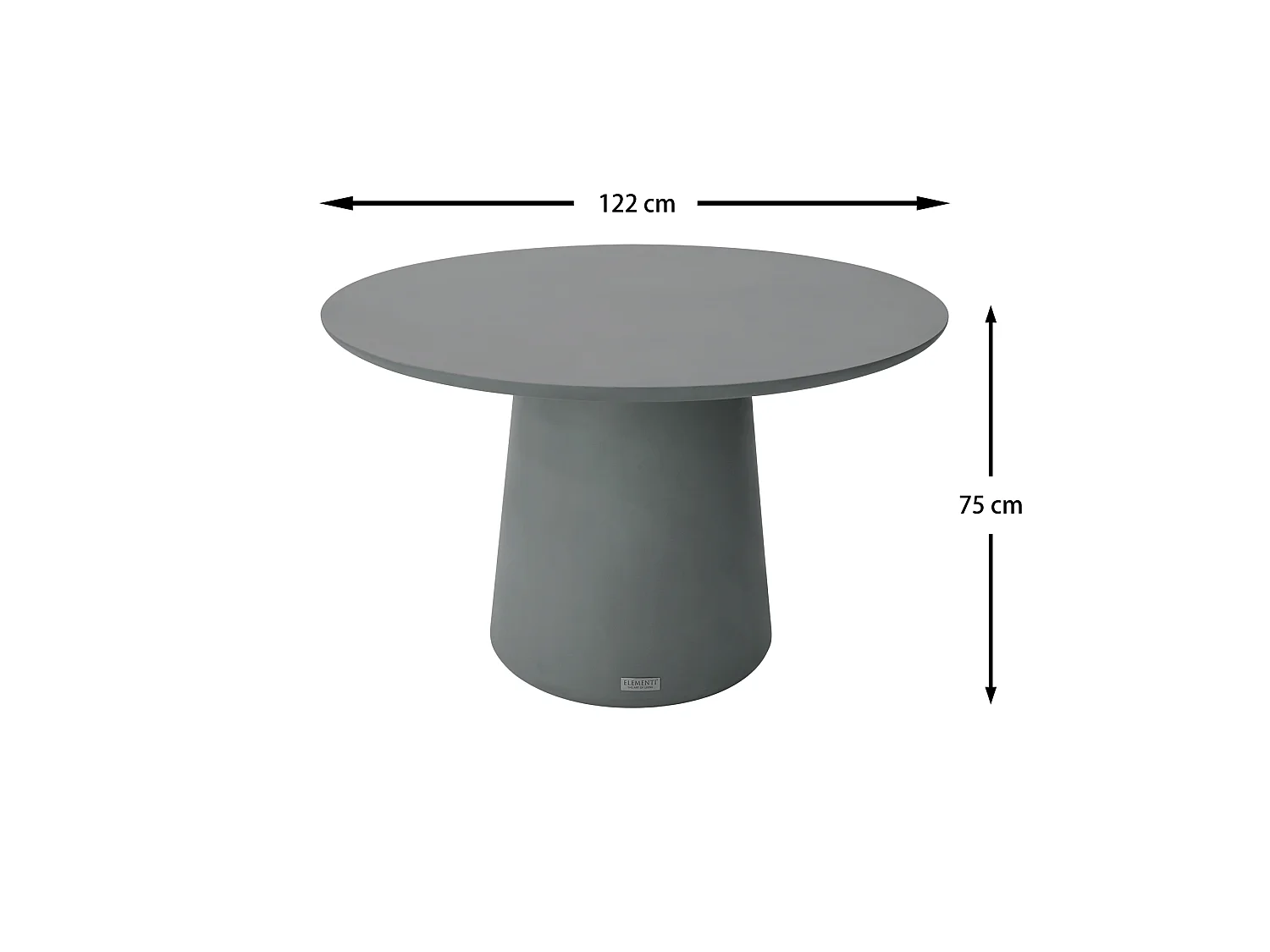 ELEMENTI RIO Table à manger Moyenne 122x122x75