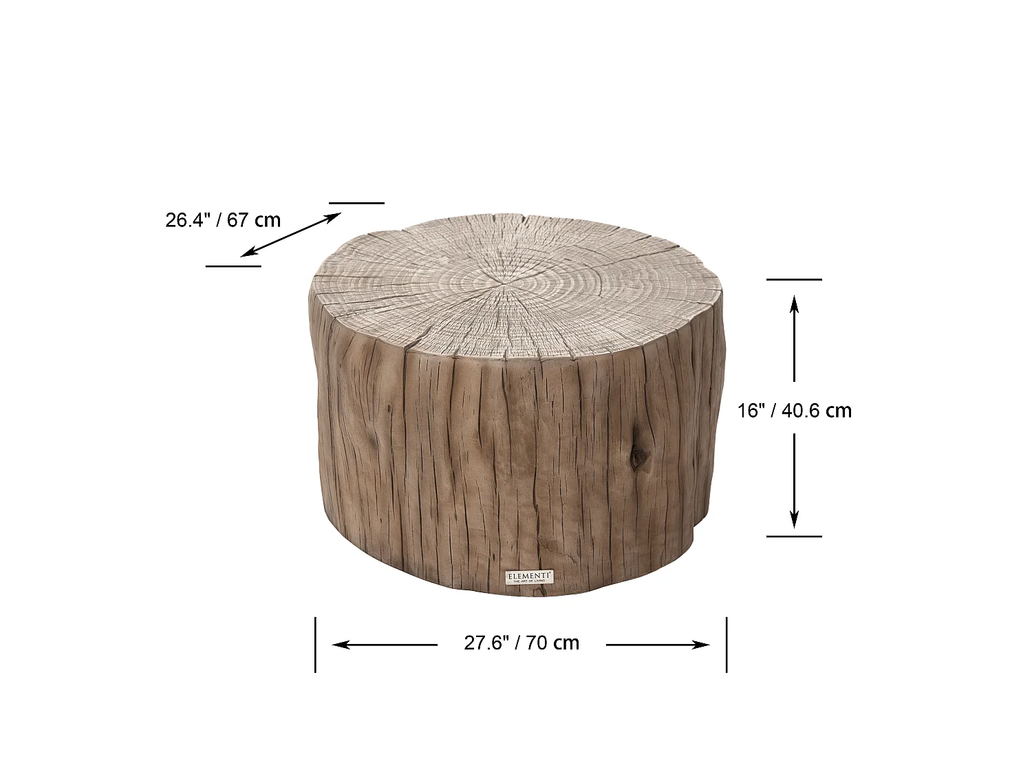 ELEMENTI DAINTREE Table basse 70x67x41
