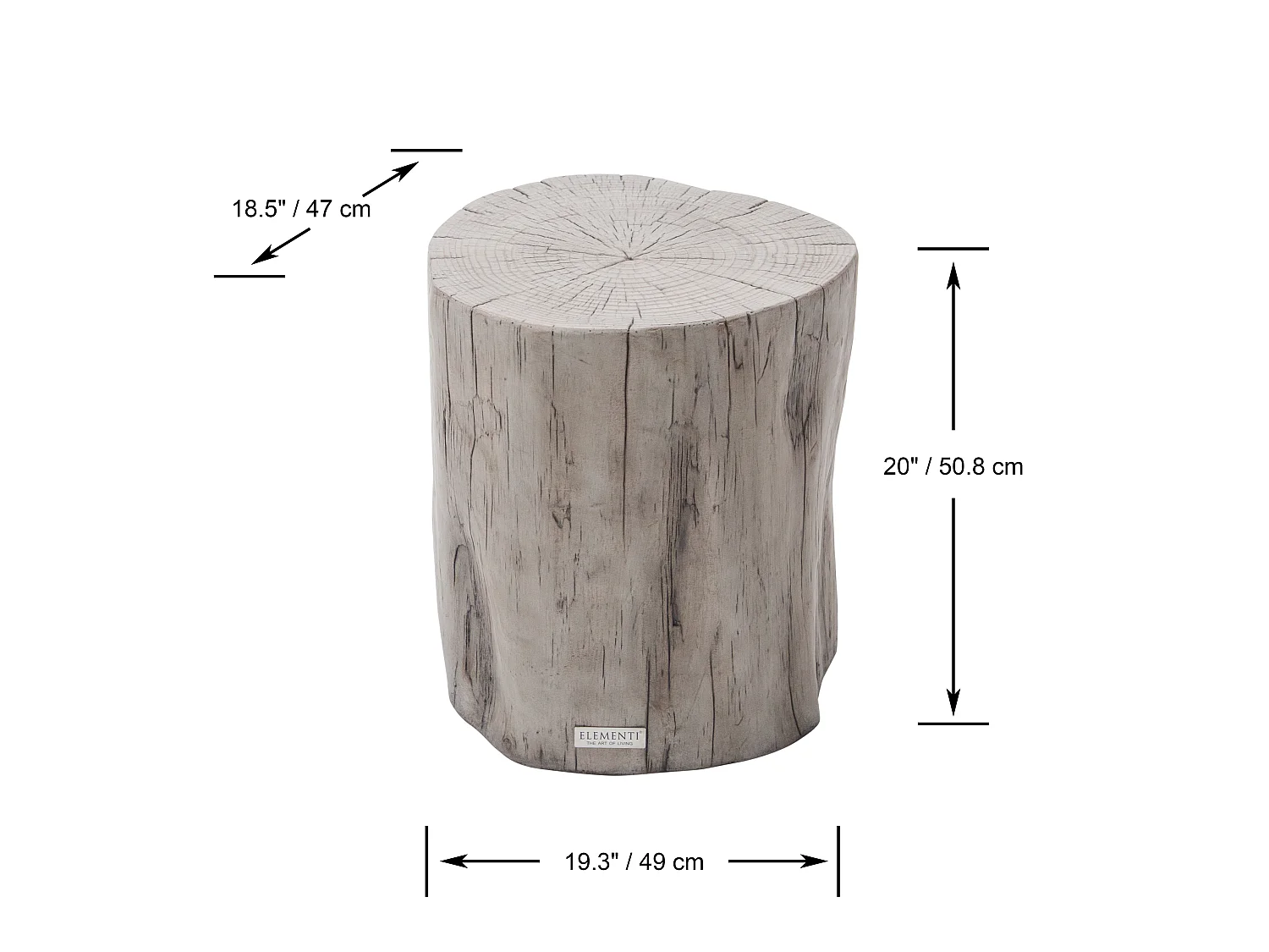 ELEMENTI DAINTREE Bijzettafel 49x47x50.8