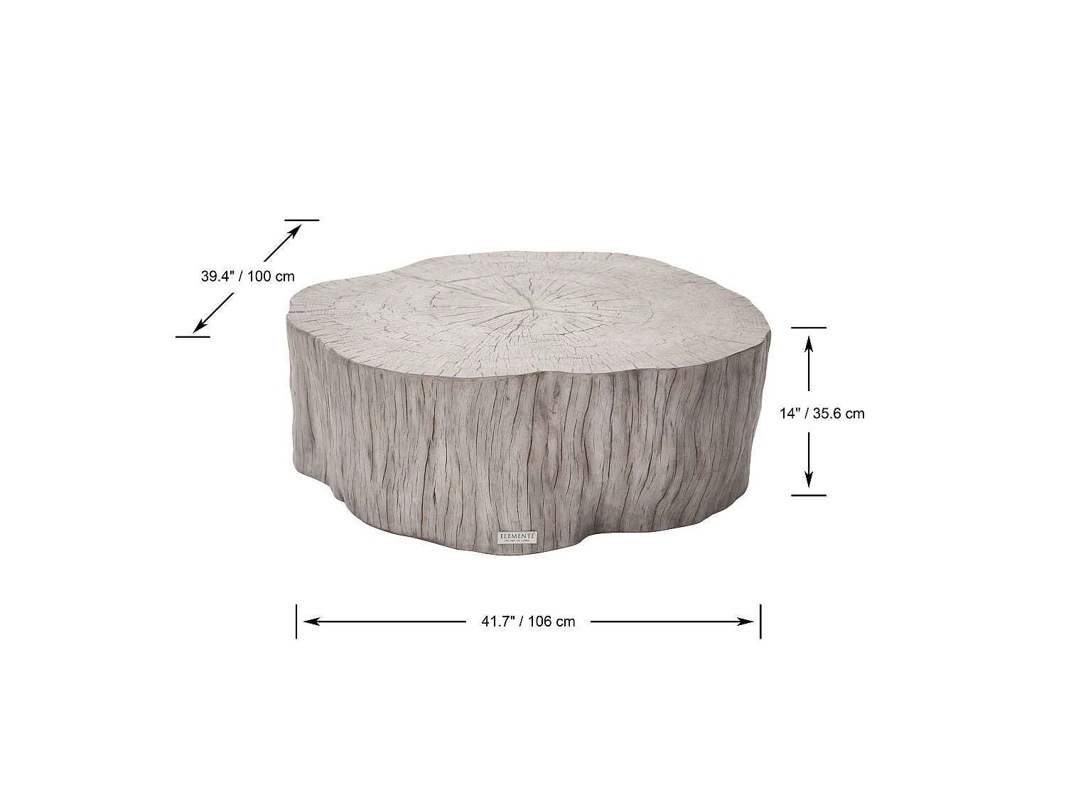ELEMENTI DAINTREE Table basse 106x100x36