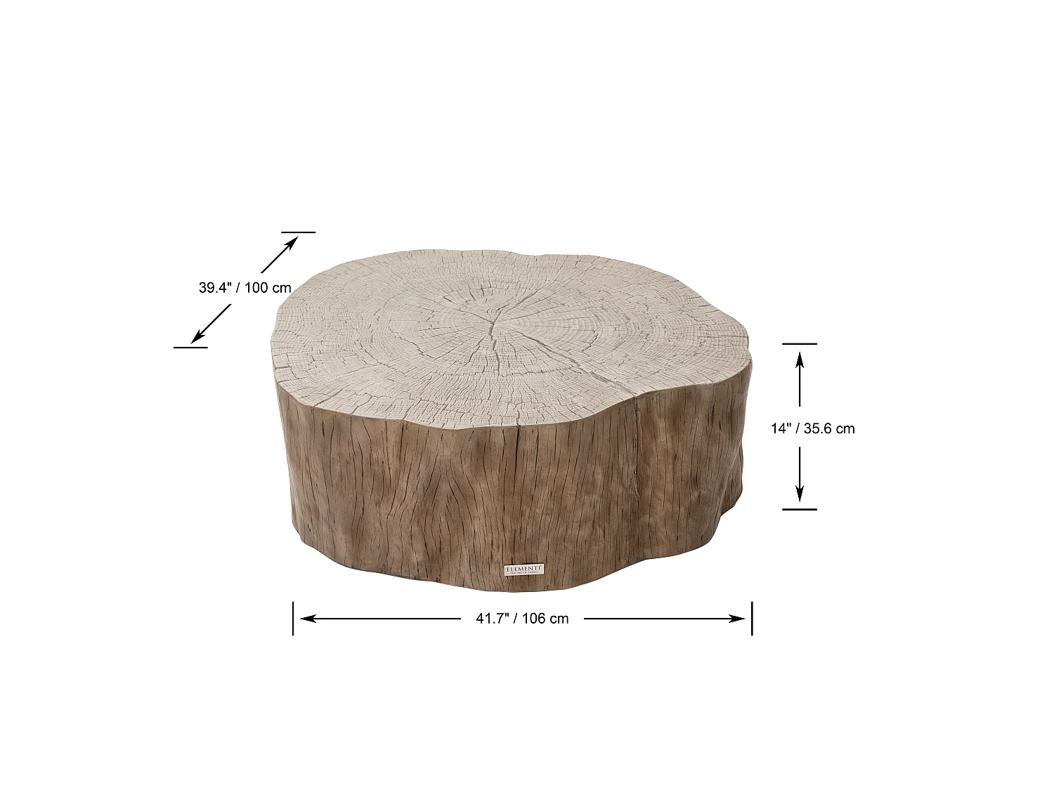 ELEMENTI DAINTREE Salontafel 106x100x36