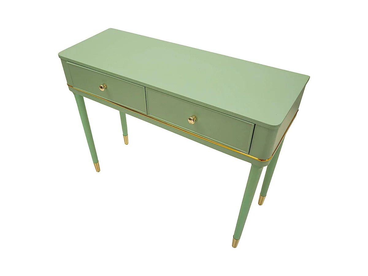Console 2 tiroirs Suzanne Vert