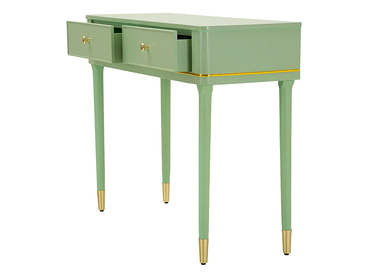 Console 2 tiroirs Suzanne Vert