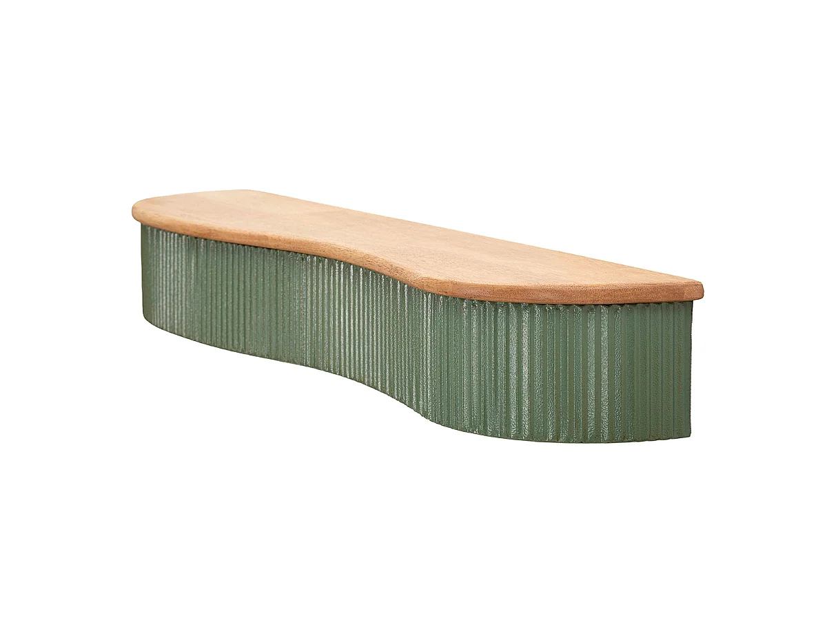 Étagères murale 86 et 65 cm Frieda Vert et Taupe