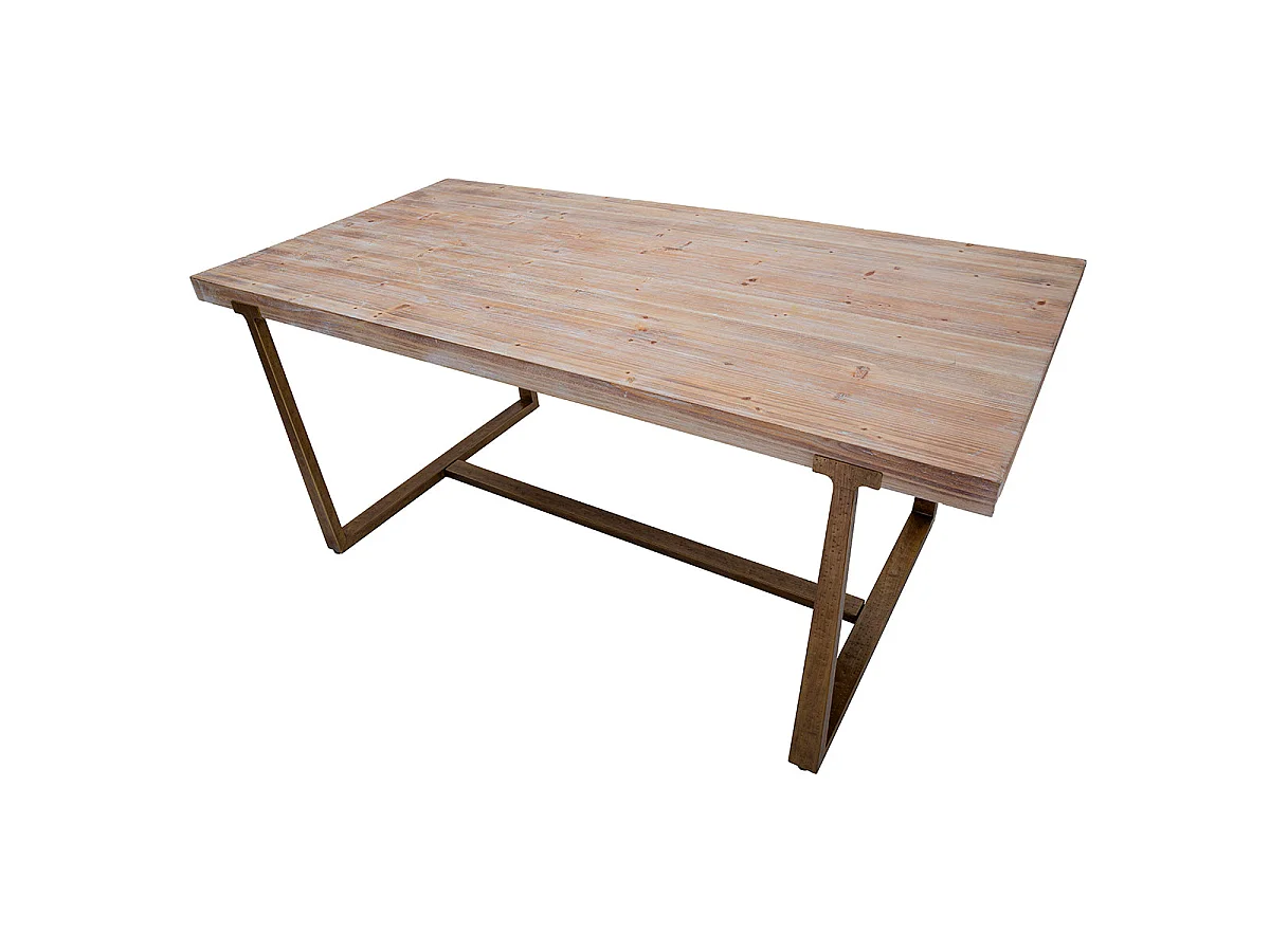 Table à manger rectangulaire 6 à 8 personnes Elowen Bois