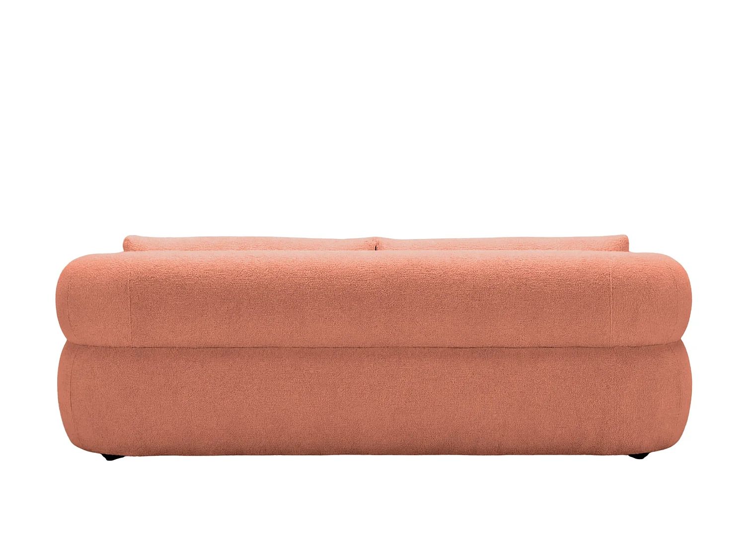 ELLY - Canapé droit stof chenille 3 zits - Terracotta