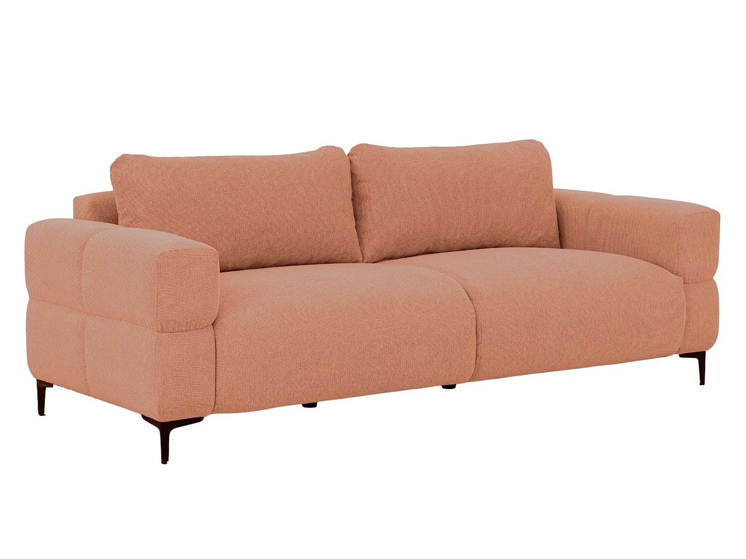 ELTON - Sofa 3-er Recht Stof - Terracotta