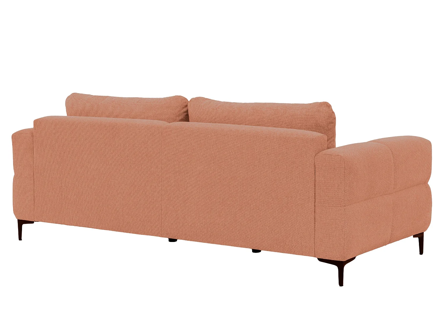 ELTON - Sofa 3-er Recht Stof - Terracotta