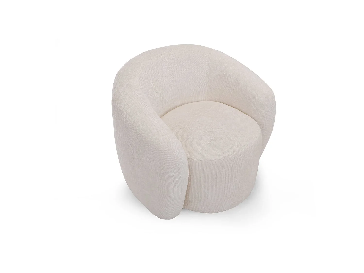 AURELIE - Pack Canapé droit 2 places + fauteuil + pouf tissu Beige