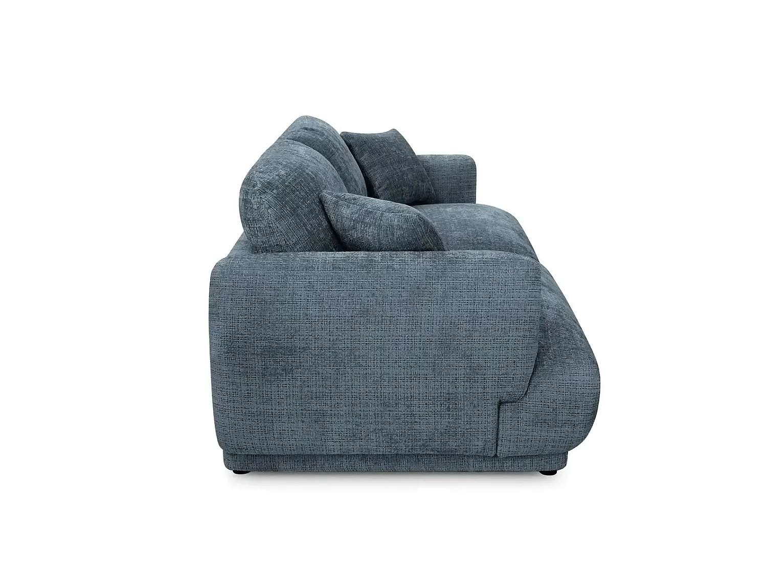 ROSALIE - 2-zits rechte bank in chenille stof - Blauw