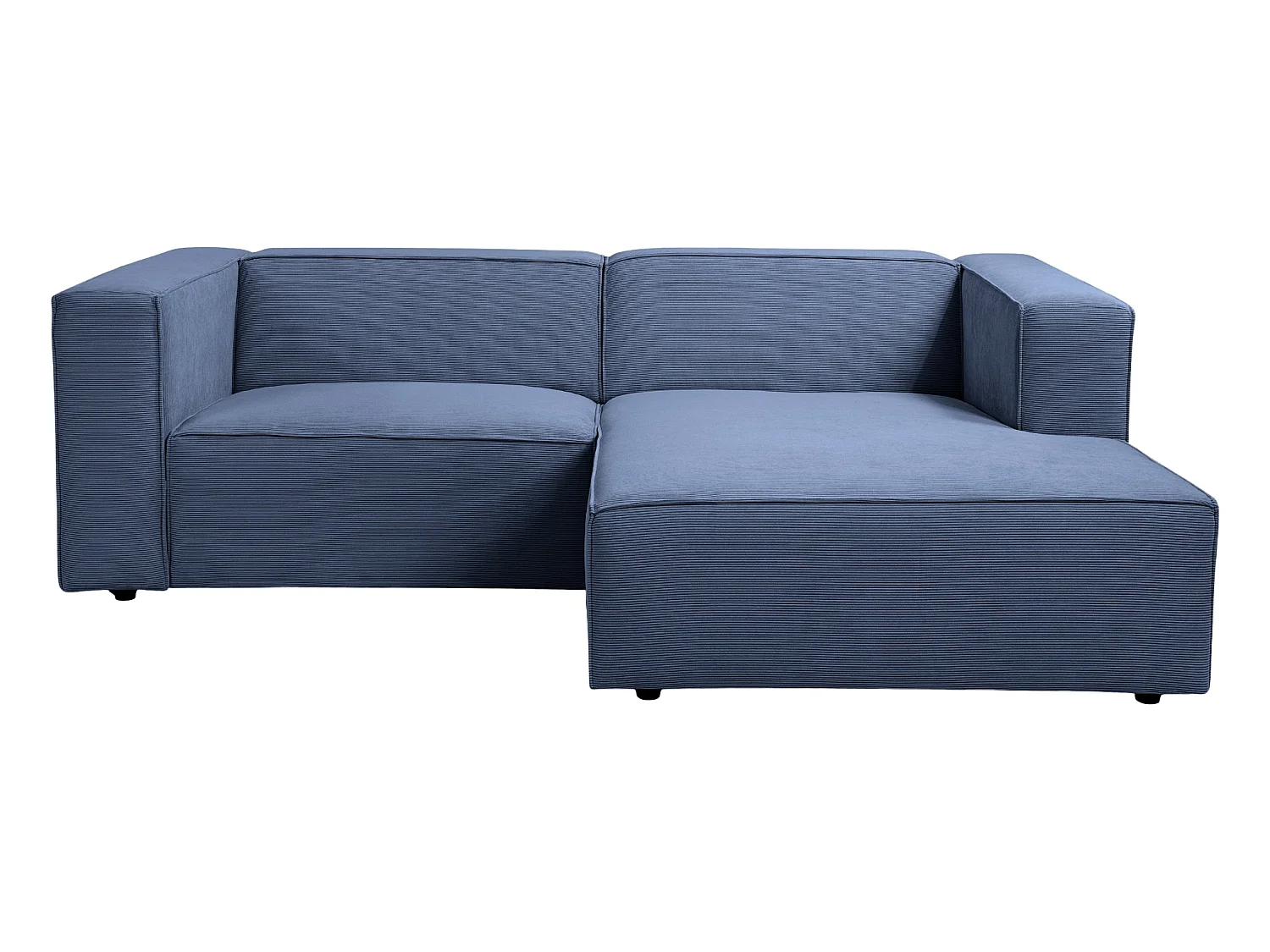 BASIL - Corduroy hoekbank 4 zits links - Blauw