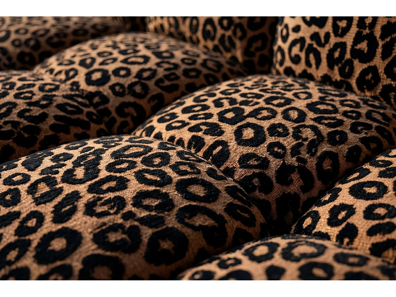 ALEXIA - Dierenprint hoekbank, 4 zits, links - Terracotta