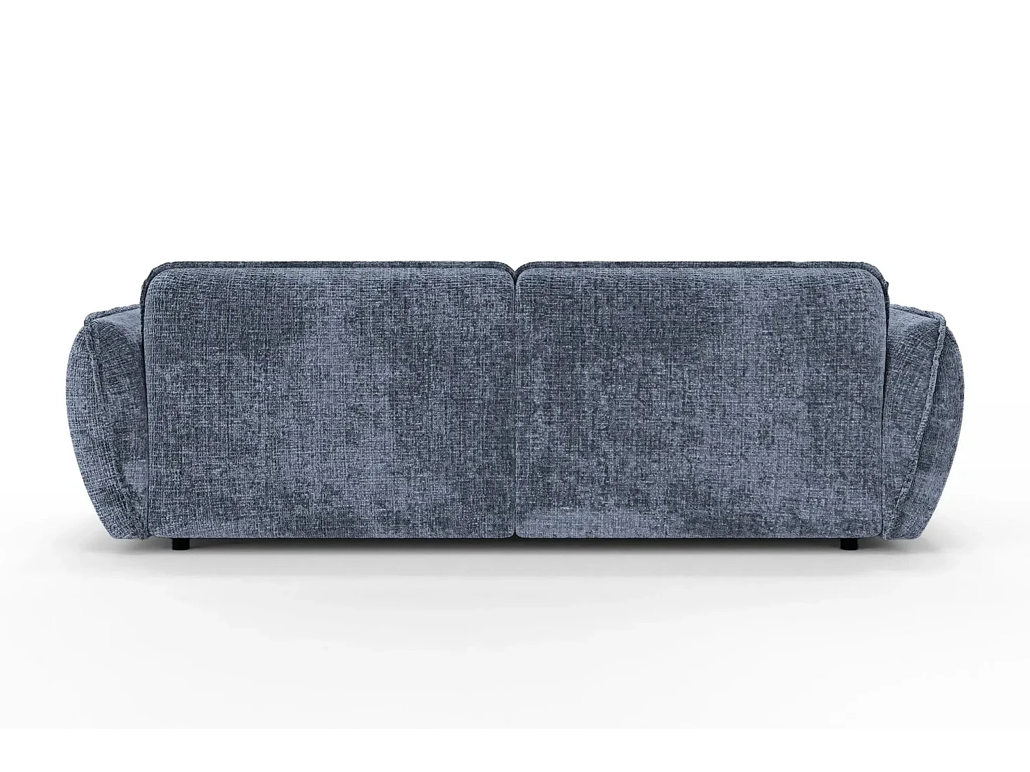 MONA - 4-zits hoekbank in chenille stof - Links - Blauw