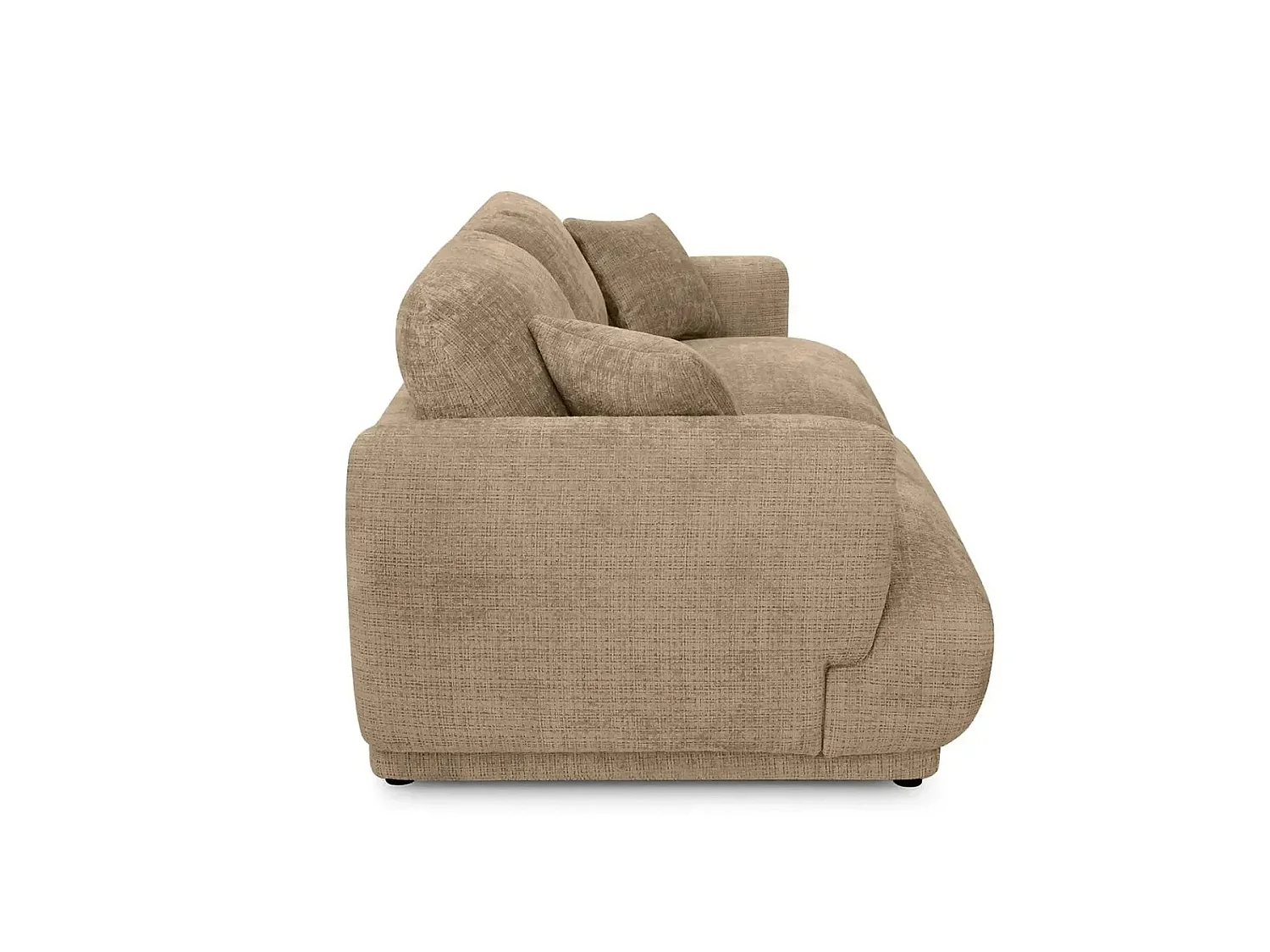 ROSALIE - 2-zits rechte bank in chenille stof - Koffie