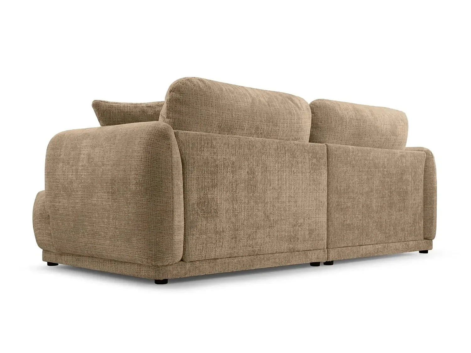 ROSALIE - 2-zits rechte bank in chenille stof - Koffie