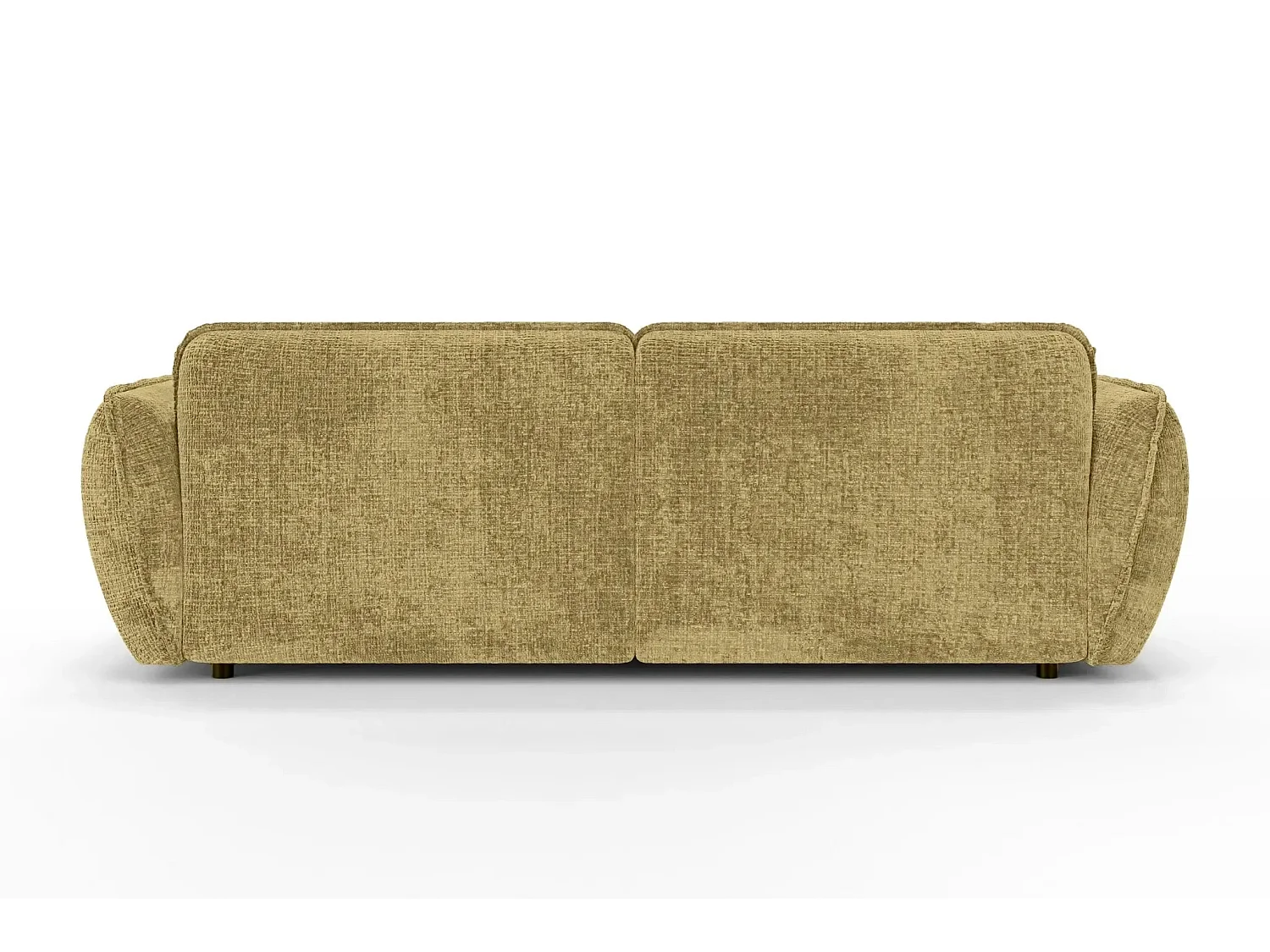 MONA - 4-zits hoekbank in chenille stof - Straight - Mustard
