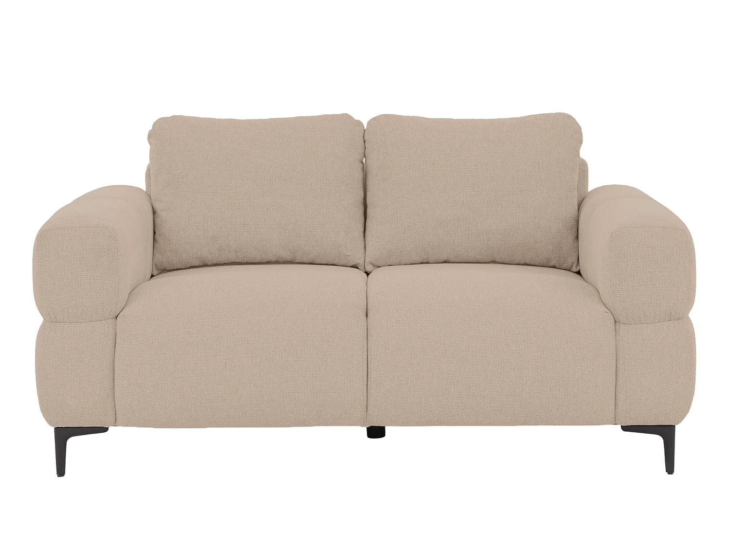 ELTON - Sofa 2-er Recht Stof - Koffie
