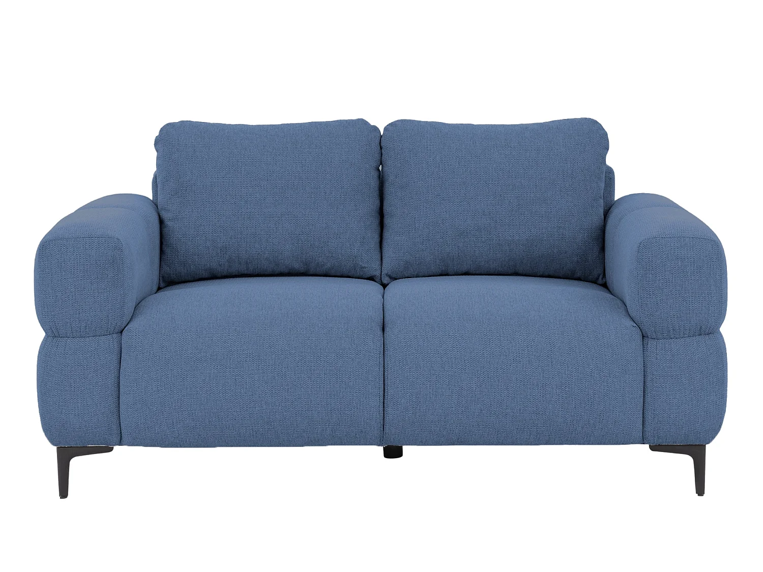 ELTON - Sofa 2-er Rechte Stof - Blauw