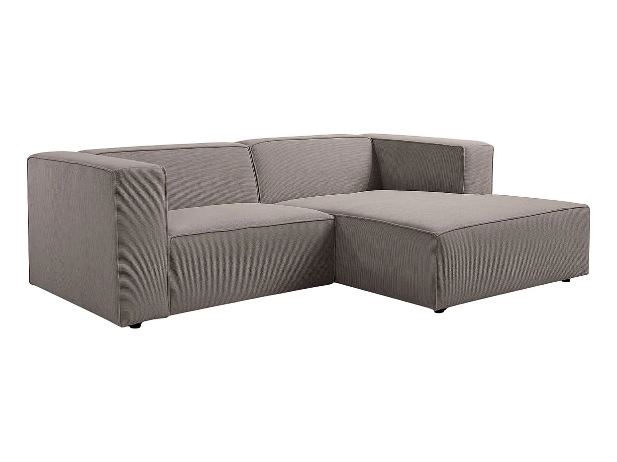 BASIL - Corduroy hoekbank 4 zits links - Taupe