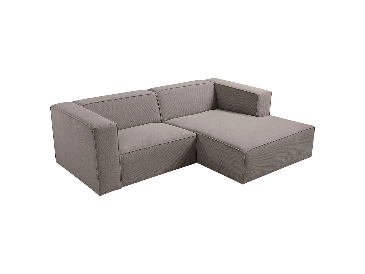 BASIL - Corduroy hoekbank 4 zits links - Taupe