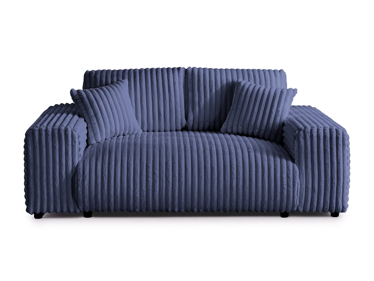 CAISA - 2-zits grote corduroy bank - Blauw