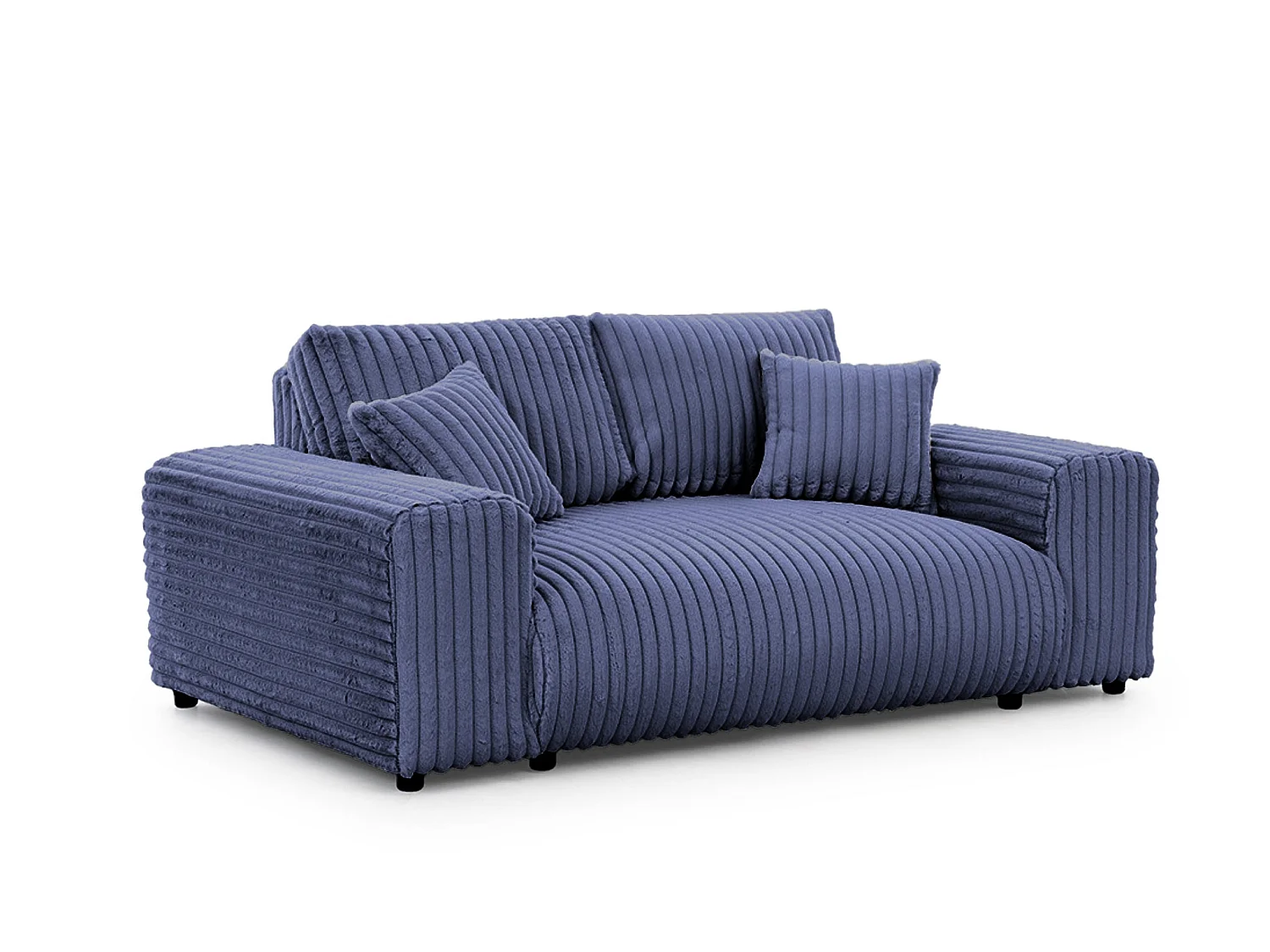 CAISA - 2-zits grote corduroy bank - Blauw