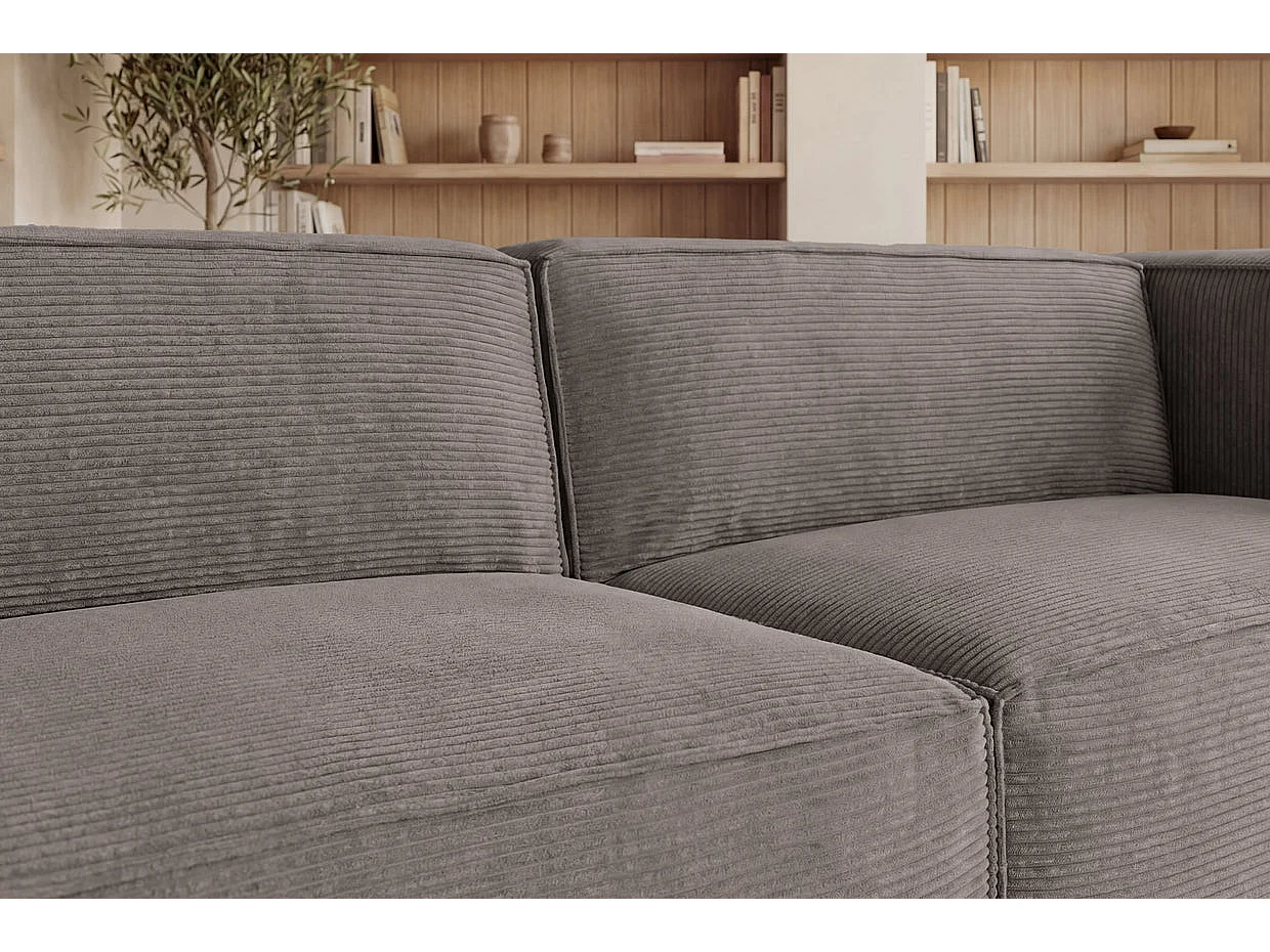 BASIL - 3-zits rechte corduroy bank - Taupe