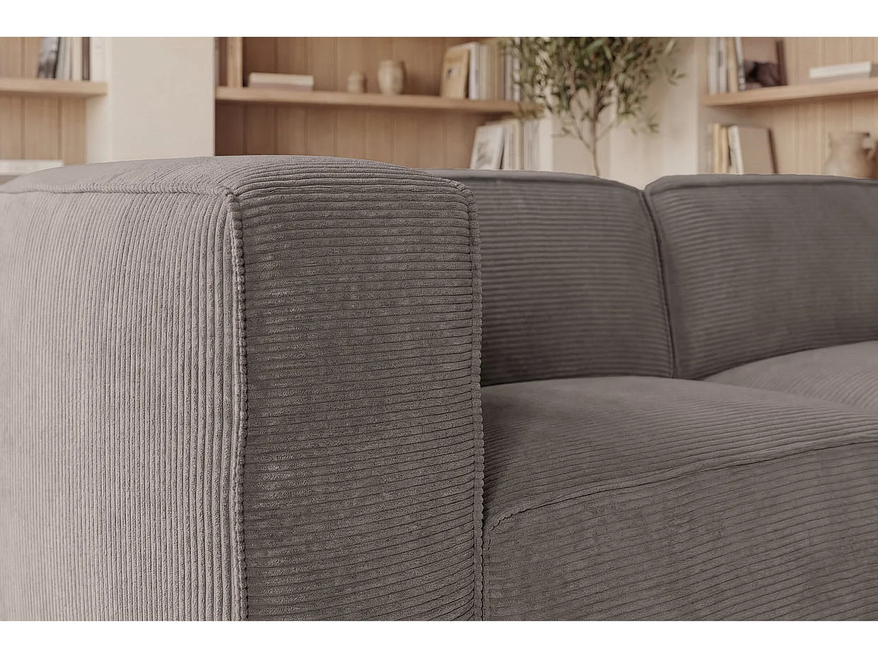 BASIL - 3-zits rechte corduroy bank - Taupe