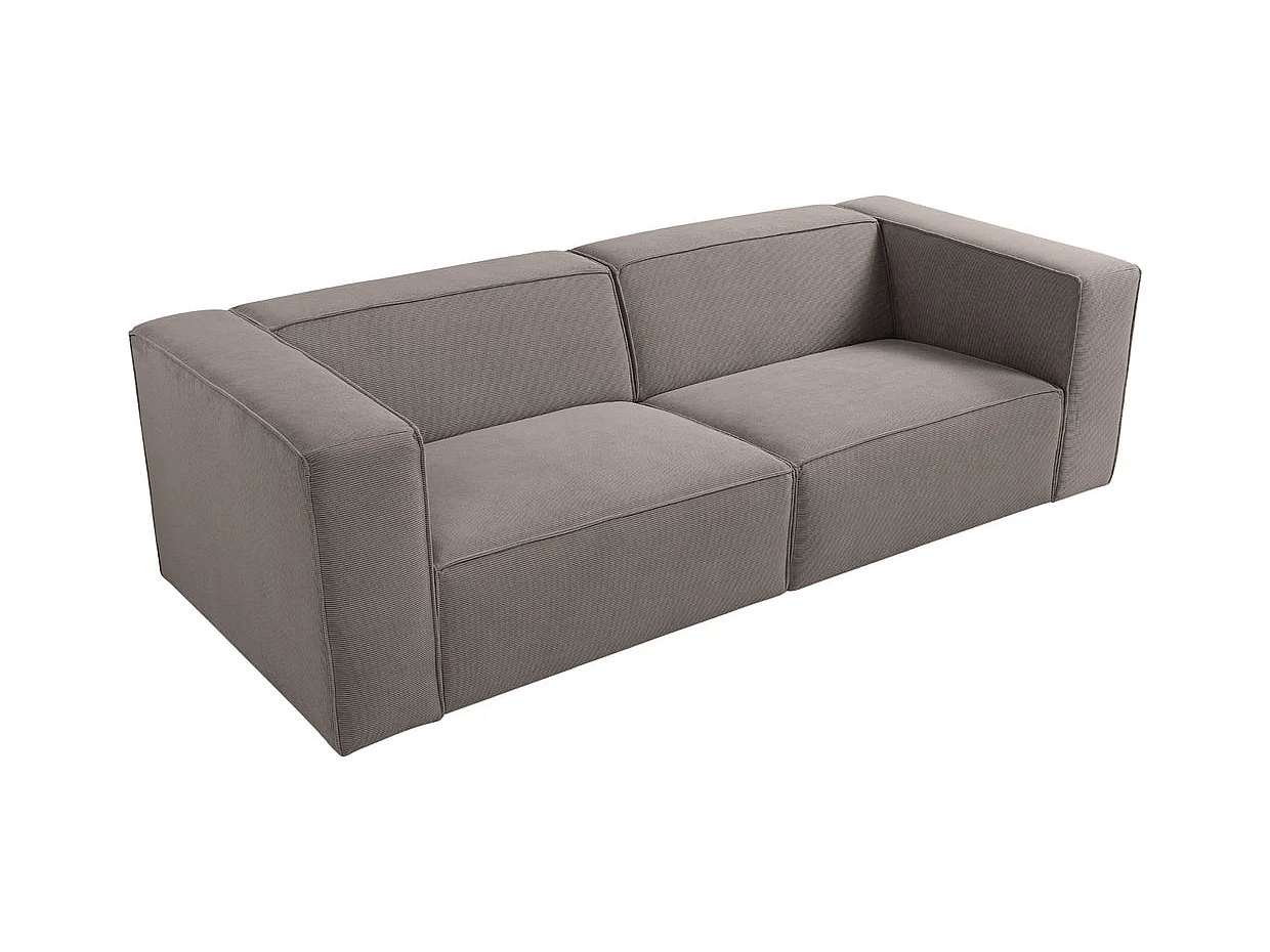 BASIL - 3-zits rechte corduroy bank - Taupe