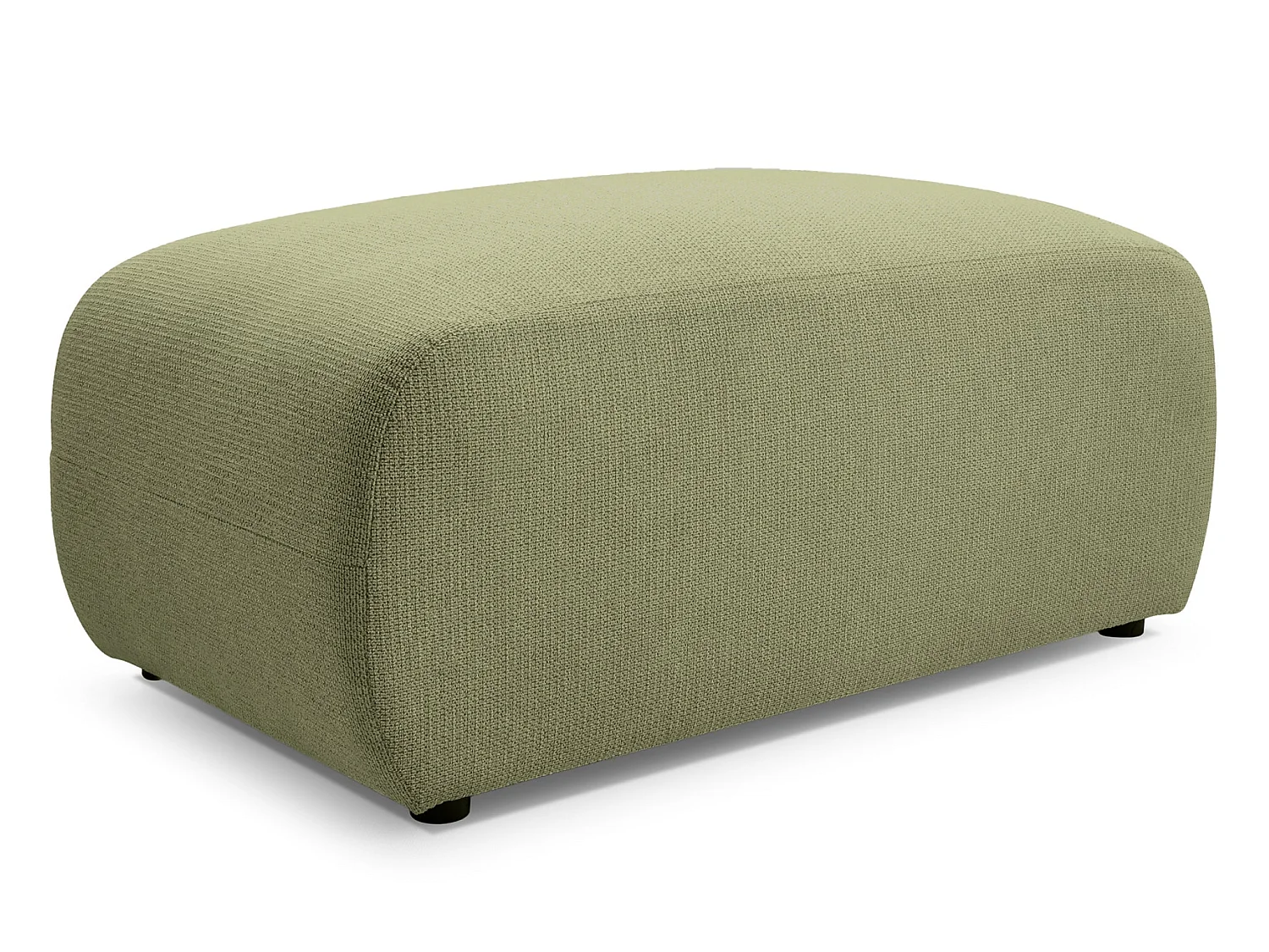 SACHA - Gevlekte stoffen poef Groen 105x57x40 cm