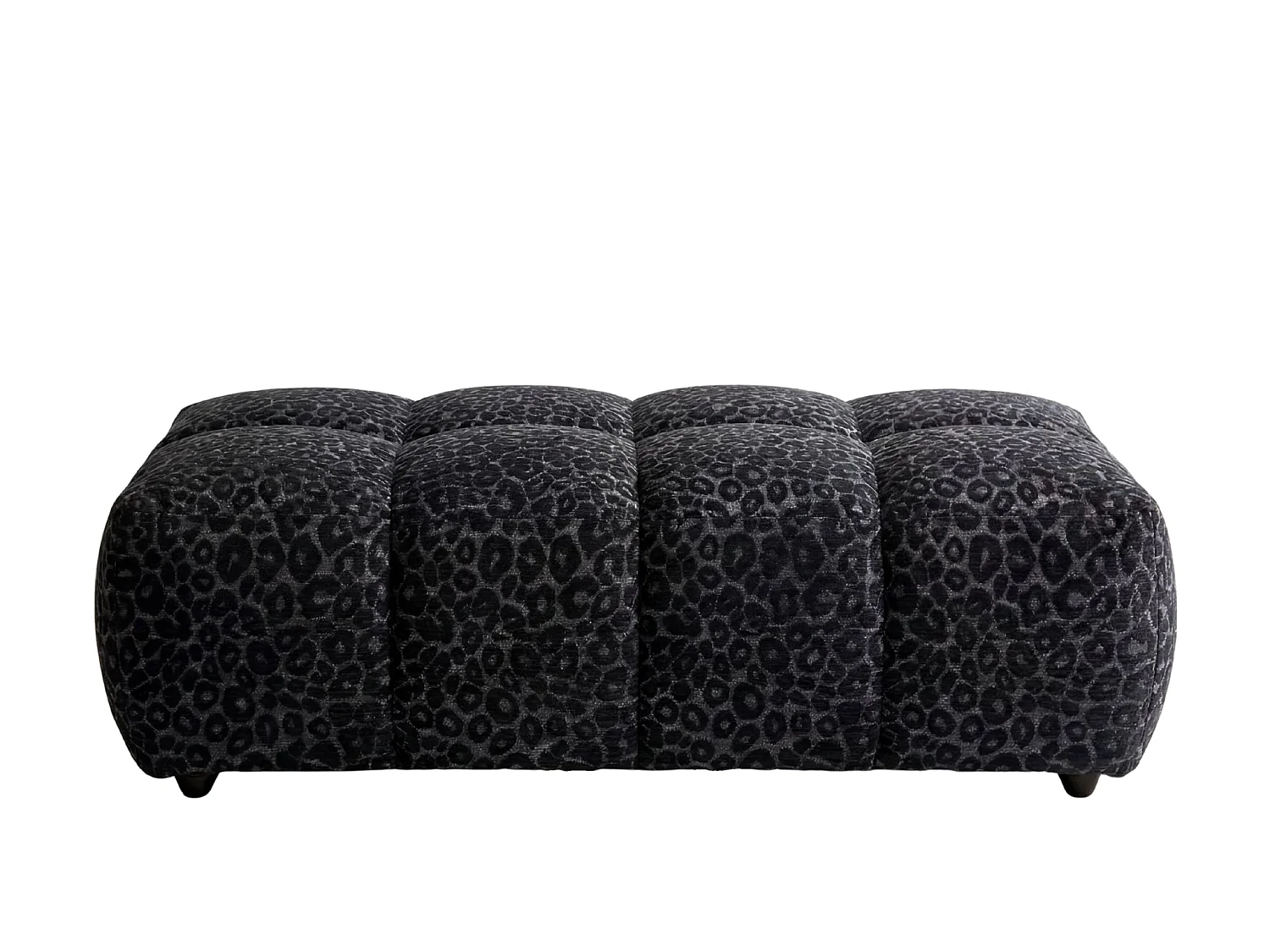 ALEXIA - Zwarte poef met dierenprint 120x60x40 cm