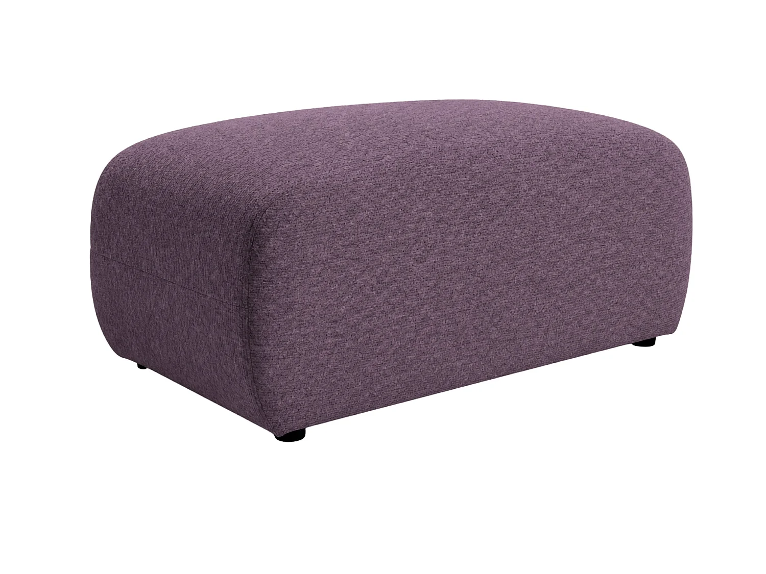 CASSIS - Pouf en tissu chenille Mauve 105x57x40