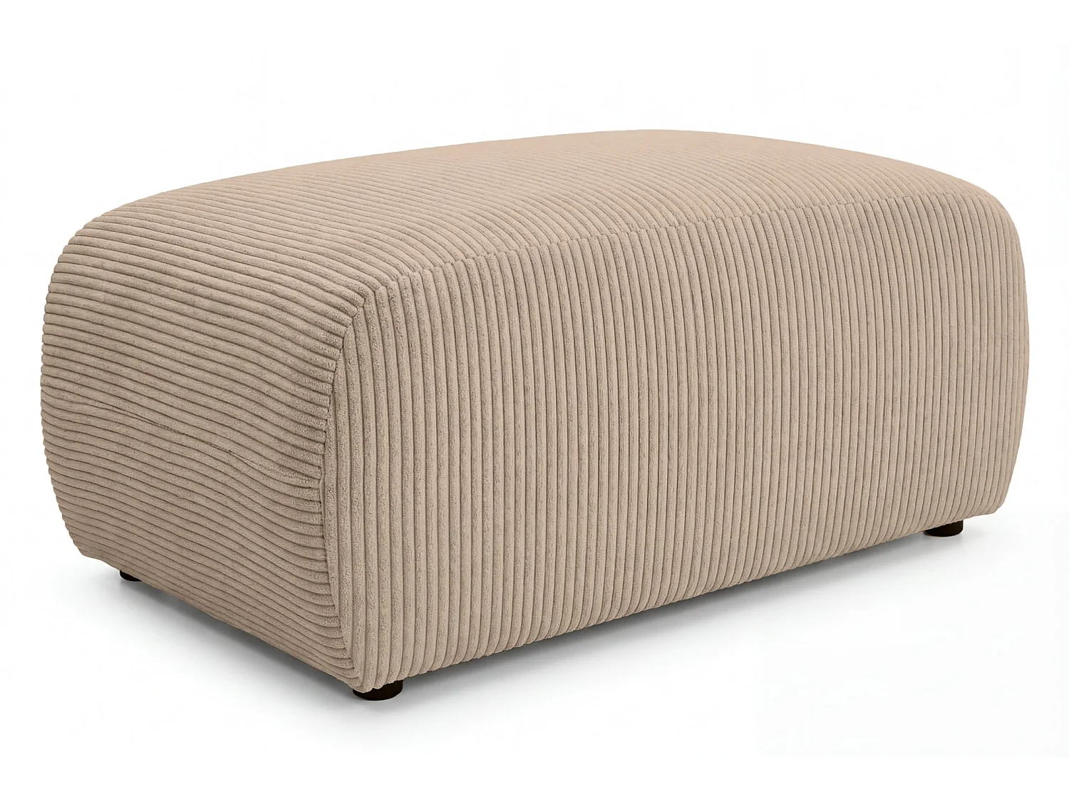 SACHA - Corduroy poef Café 105x57x40 cm