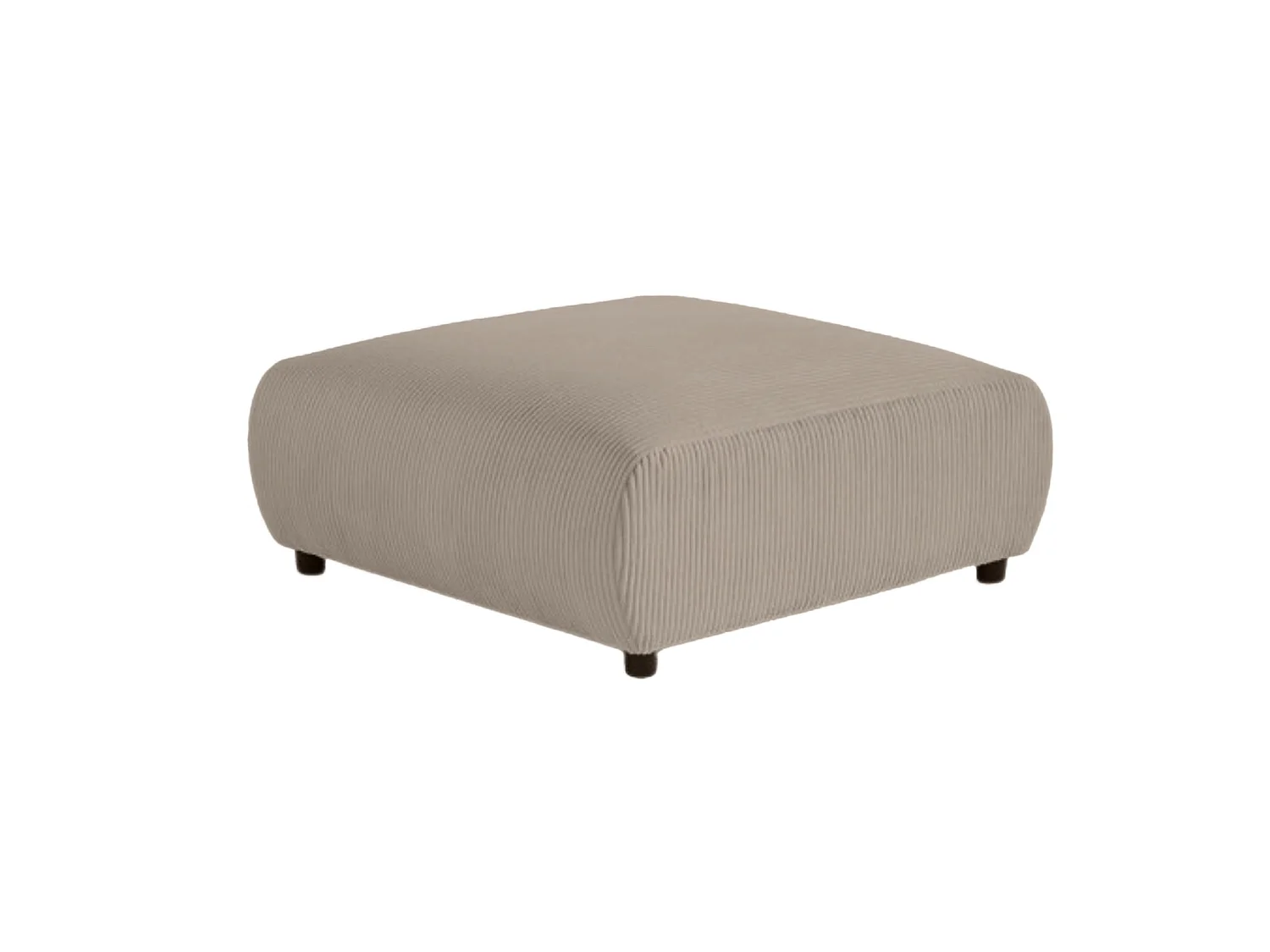 ENA - Corduroy poef Café 88x88x37 cm
