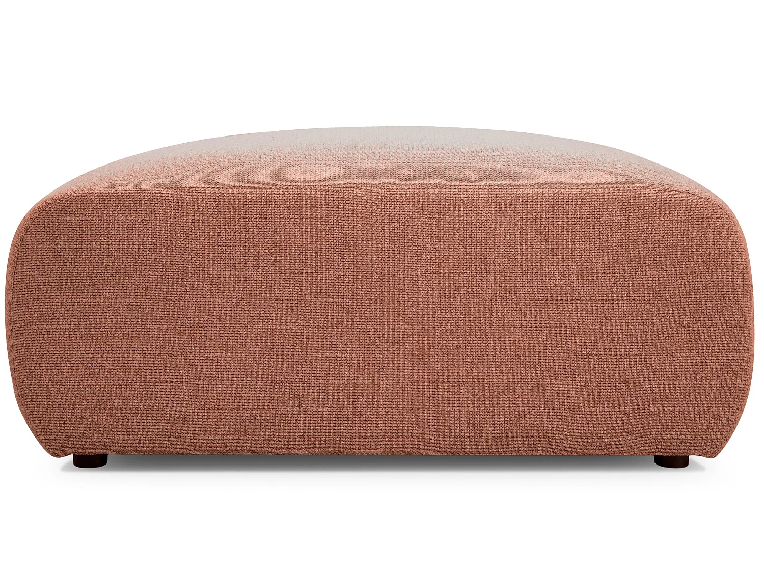 SACHA - Pouf en tissu chiné Terracotta 105x57x40
